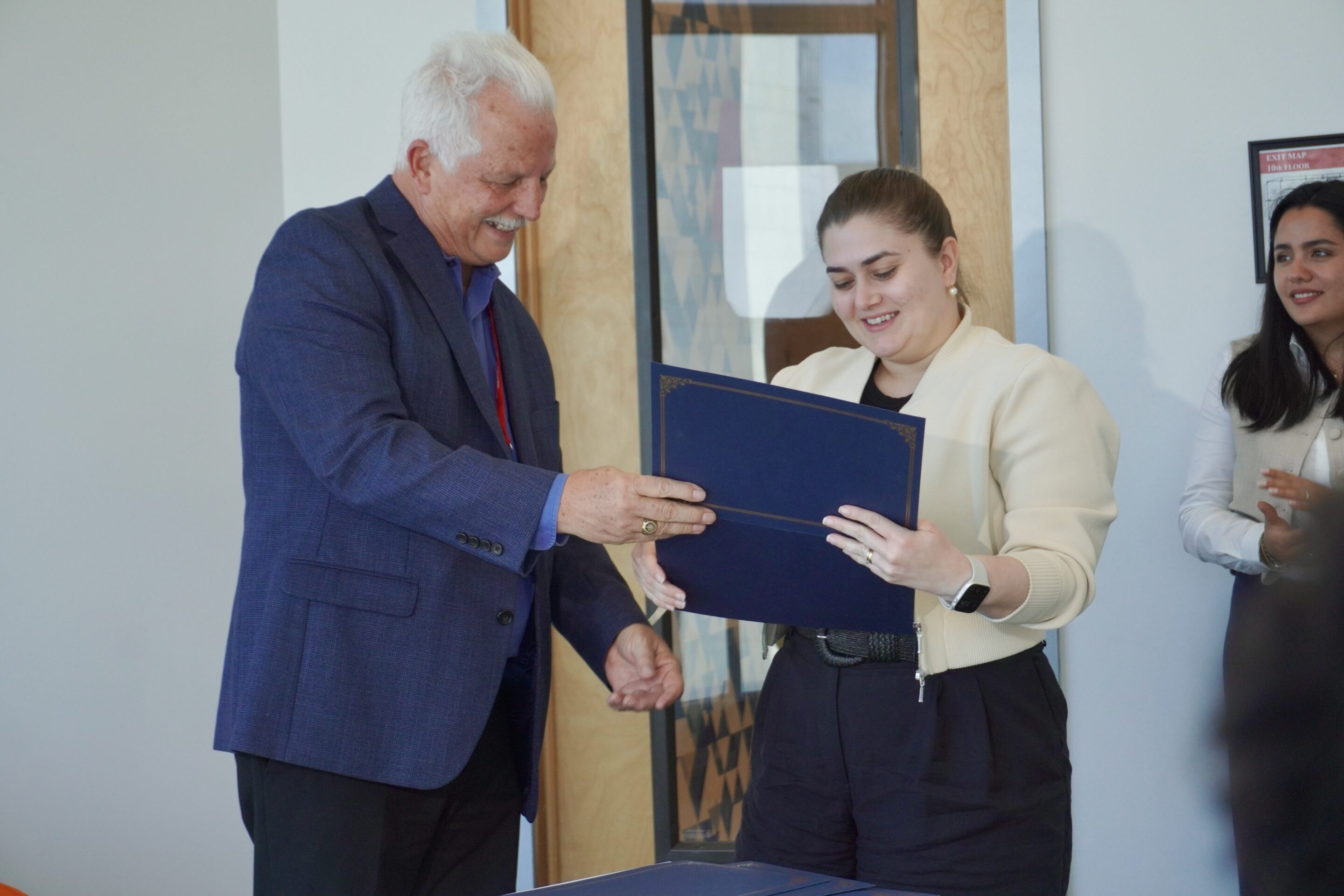 Student receiving the Digital Transformation Certificate